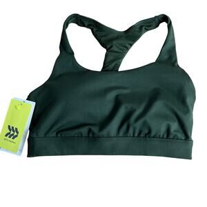 All in Motion Women's Olive Green Medium Support T-Back Bra - Size XS - NWT
